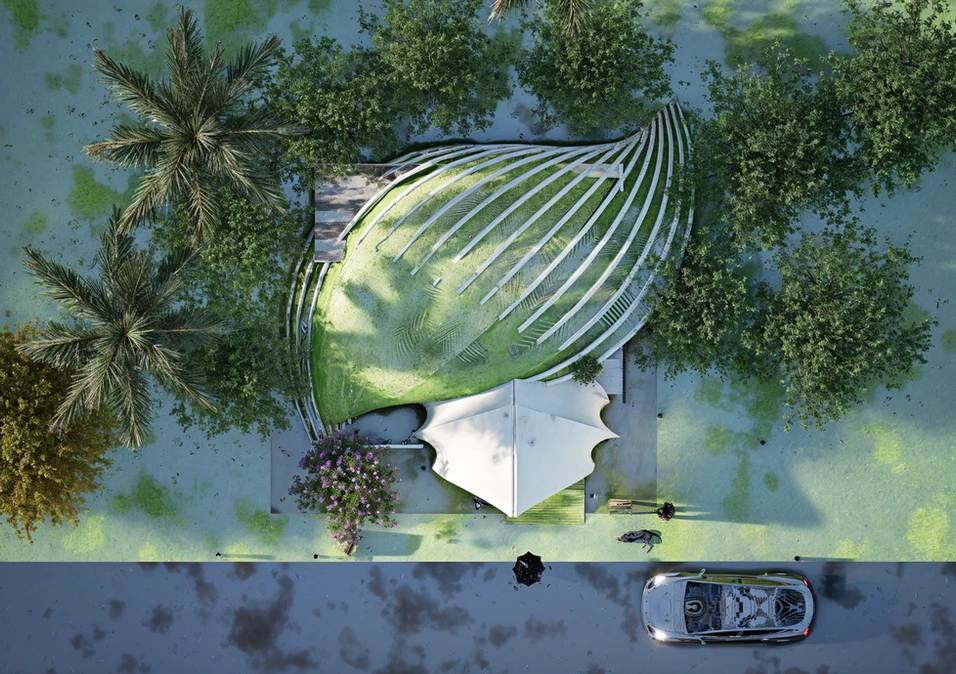 Futuristic Green Pavilion Conceptual Design